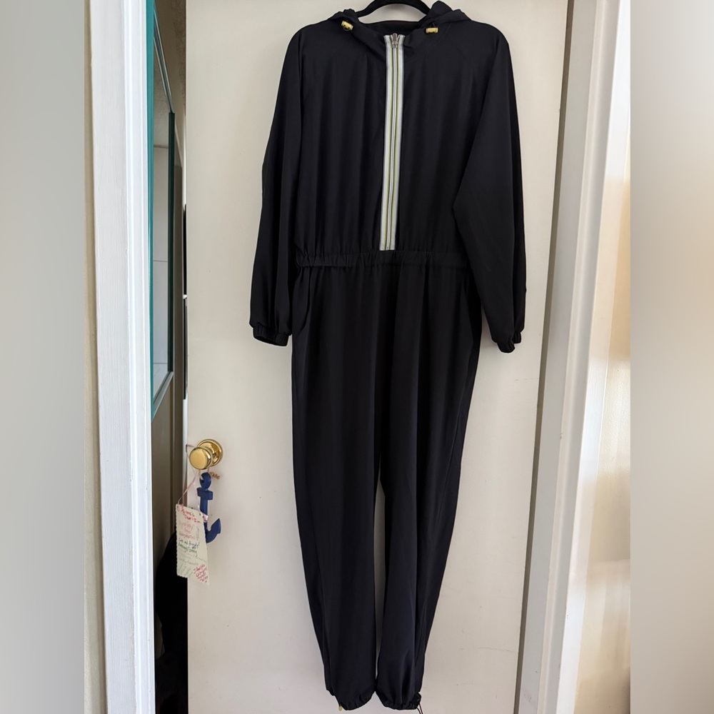 Athleta Black Hooded Jumpsuit / Tracksuit style / One Piece